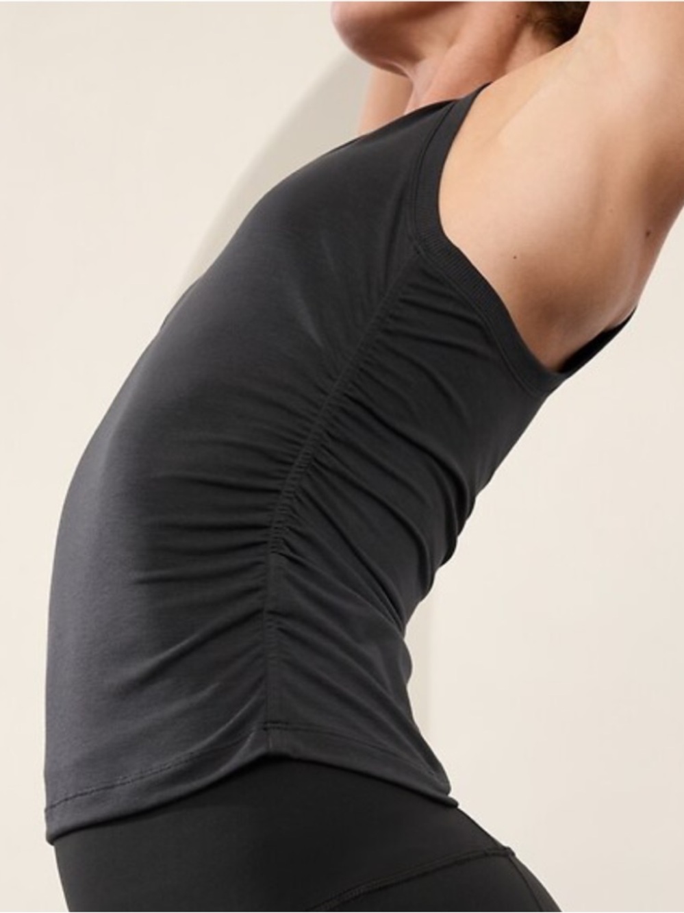 NWT Athleta With Ease Cinch Tank Gray Size S